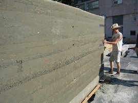 rammed earth wall, alternative housing