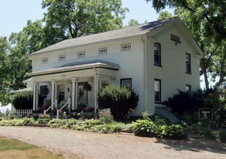 Greek Revival House near Saline, MI - Brinkerhoff-Burg home - by Stephen Mills