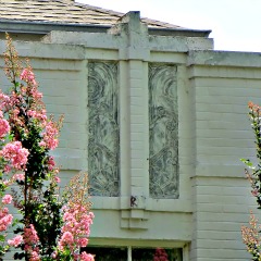 Detail on Art Deco home designed b Joseph R. Koberling