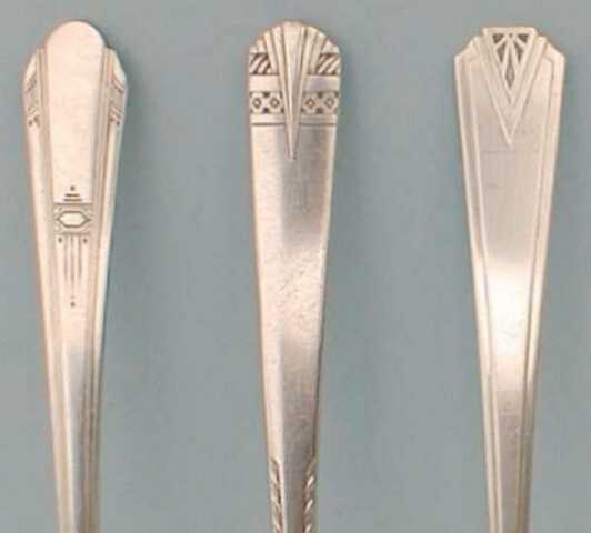 Art Deco silverware patterns