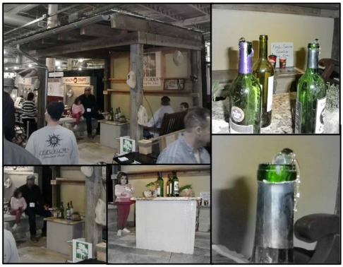 A collage of pics showing the coffee table water fountain at the 2012 Columbus Home and Garden Show