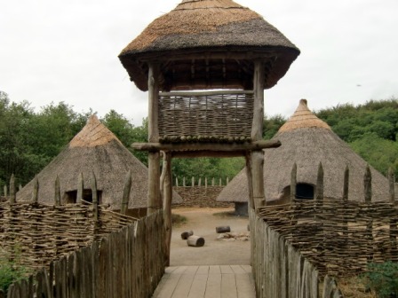 Entry to the crannog at Craggaunowen in Ireland