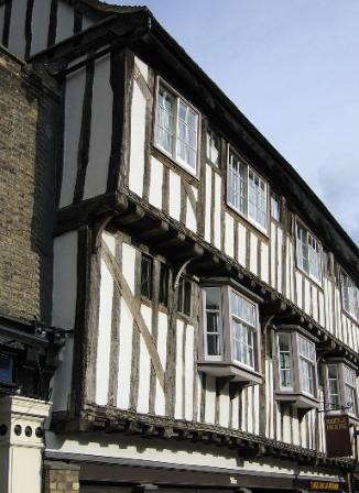 half-timbered post and beam timber framing house