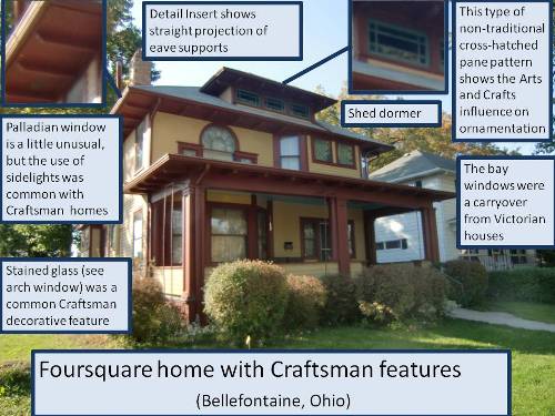 Craftsman Style Foursquare House