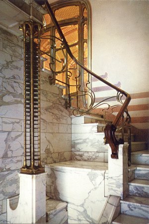 The staircase in Victor Horta’s Art Nouveau home