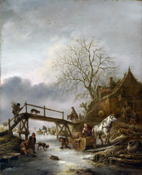 Old Master's houses - Isaac van Ostade - Winter Scene - 1645