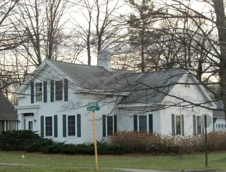 This Greek Revival home is very subtle.  The entablature and cornice returns help identify it, but it would blend in to most modern neighborhoods.