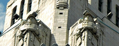 Guardians of the Leveque Tower Art Deco Skyscraper