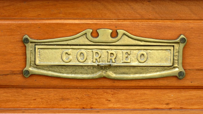 An old mail slot from the Centro area of Queretaro, Mexico.