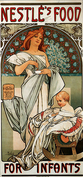 Art Nouveau - Alphonse Mucha ad for Nestle’s Food for Infants