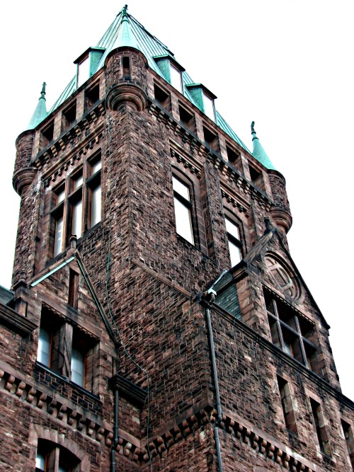NY State Asylum Tower - First Richardsonian Romanesque Building - HH Richardson - starting in 1869