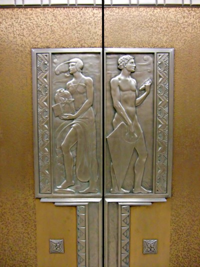 Art Deco Ohio Supreme Court Building Elevator Door Wind Bas Relief Paul Fjelde 1932