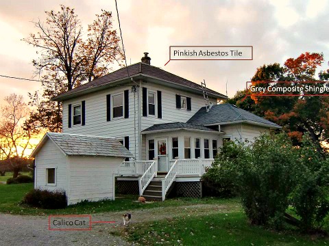 My mismatch problem - shingles on the additions don't match the original house.