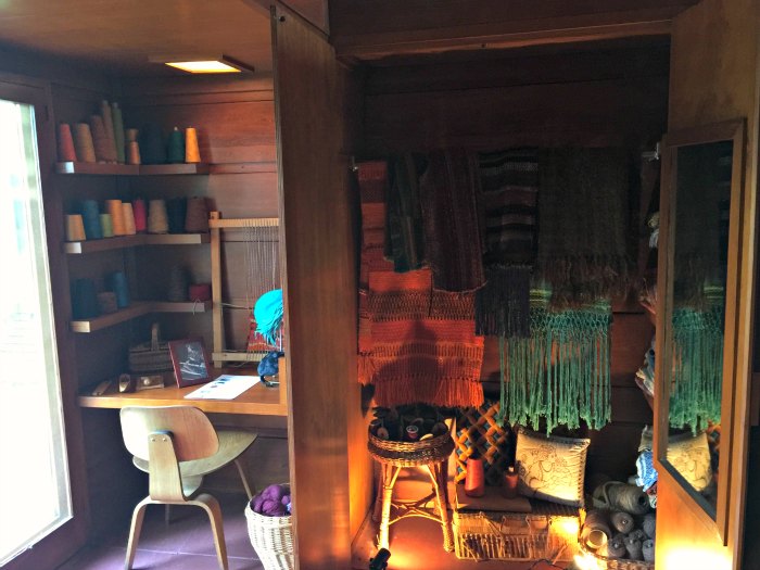 "Mimi" Rosenbaum's weaving room - A Frank Lloyd Wright Usonian House