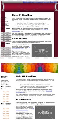 Examples of the free blog templates offered by Sitesell