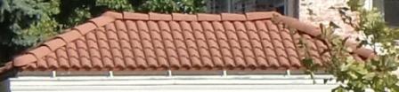 A Spanish tile roof