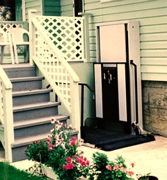 This wheelchair porch lift is from Freedomliftsystems.com and starts at arount $3,800.