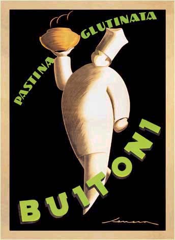 Art Deco advertisement for Buitoni Pasta by Frederico Seneca