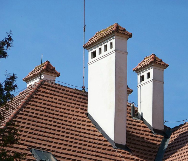 Courtesy of Sju (with funny Slavic accents) at Wikimedia - These great chimneys are actually on a courthouse in Bohemia