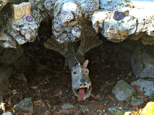 Model Builder Jloseph Zoettl's grottoes sometimes feature dragons