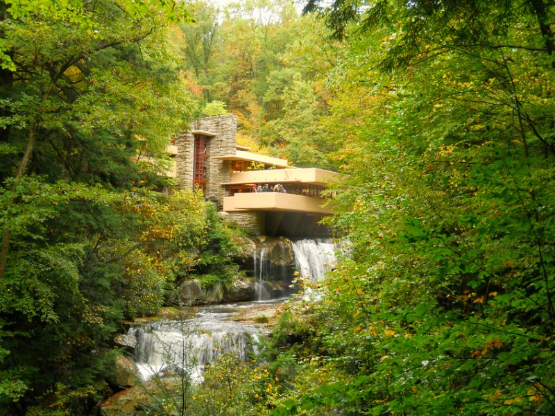 Fallingwater by Frank Lloyd Wright, an example of biophilic design - photo courtesy of Rayb at Flickr