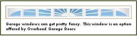 Garage Door window, Overhead Garage Door