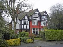 half-timbered house post and beam  timber framing