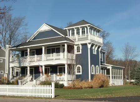 A New England Victorian comes to the lake at Holland, MI