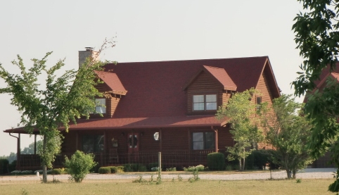 An unidentified log home in Ohio