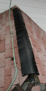 Ridge Vent view from above before shingles installed