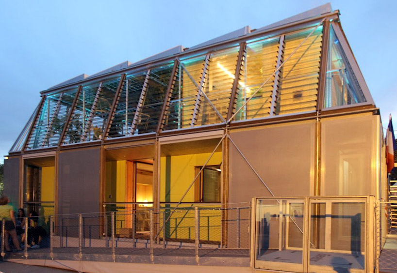 The Canopea house with the second story greenhouse canopy. In this case sustainable home designs is not just about energy, but covers sustainable food production.