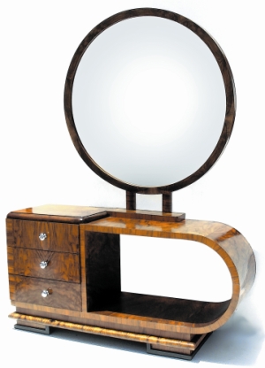 art deco vanity with mirror