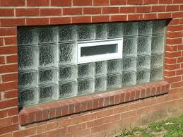 Lovely glass block window made ugyl with a vent