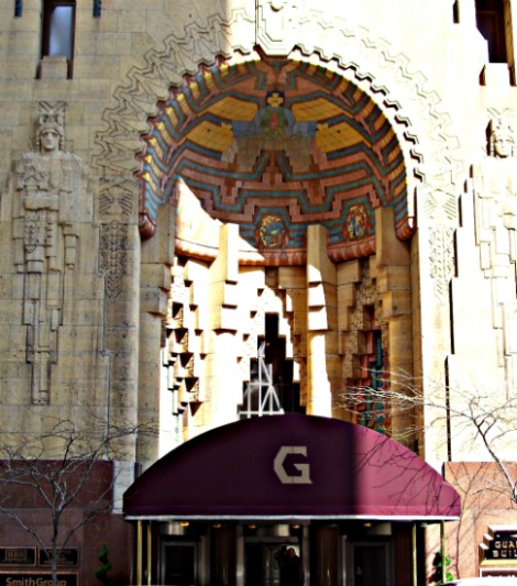 Art Deco Guardian Mayan Entrance