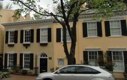 Painting Brick - Yellow townhouses