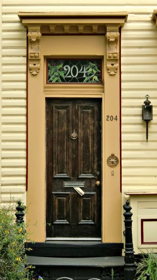 A typical paneled door