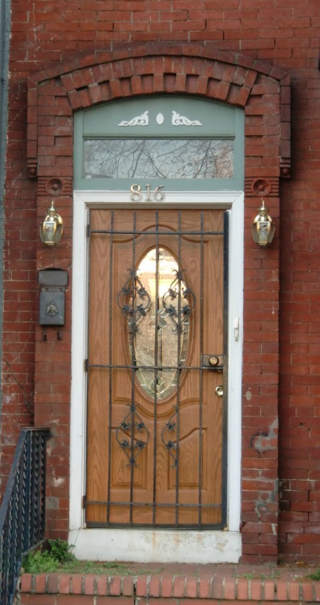 Note how the raised brick creates a visual frame for the door.  This helps our brain realize that something of note is contained within the frame.