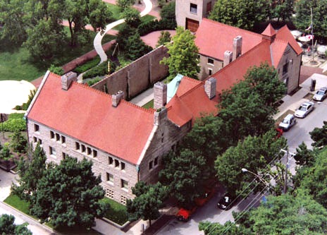 Glessner home by Henry Hobson Richardson. Main living area is the building on the lower left.