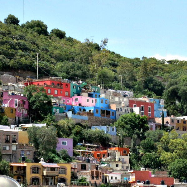 Colorful homes in Guanajuato