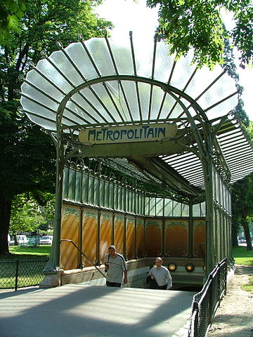 Subway entrance by Hector Guimard in the Art Nouveau style