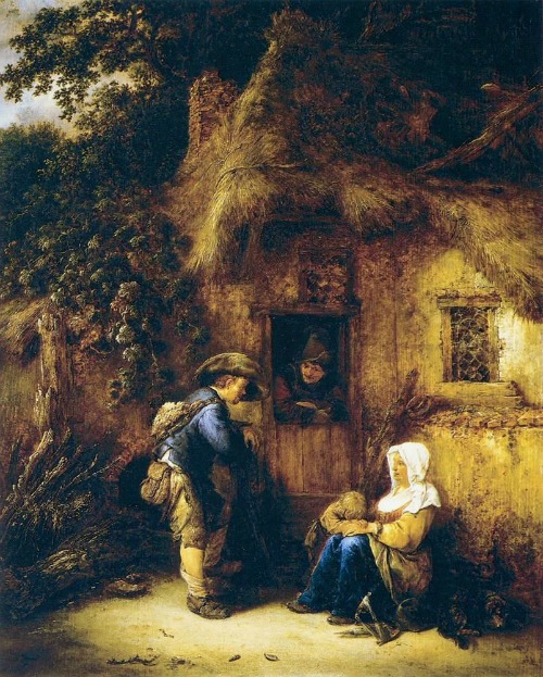 Old Master's Houses - Isaac van Ostade - Traveller at the Door -1649