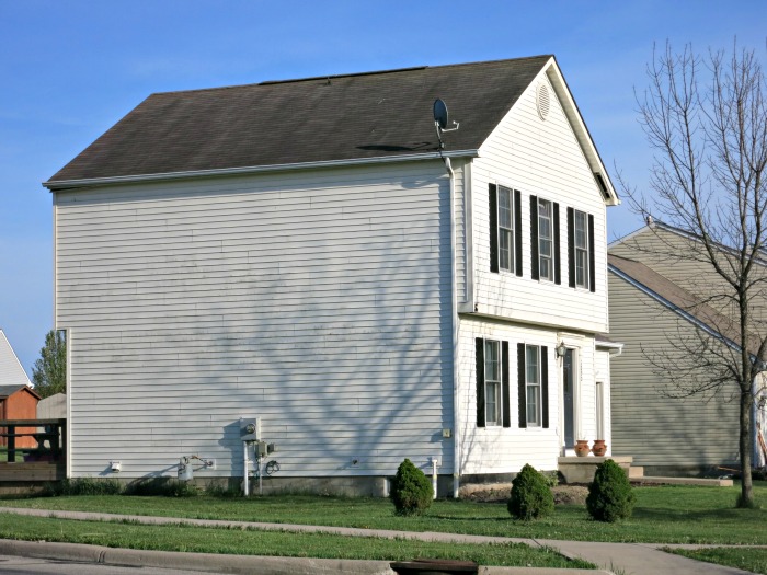 This home in Marysville, Ohio is all too typical of tract homes. Home window placement is either atrocious or good only for parts of the house.