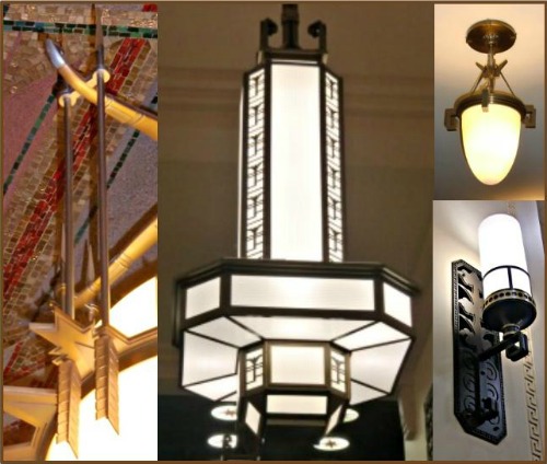 Art Deco Ohio Supreme Court Building Lamp Collage