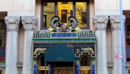 Art Deco Eqyptian and Babylonian Style at the Pythian Temple