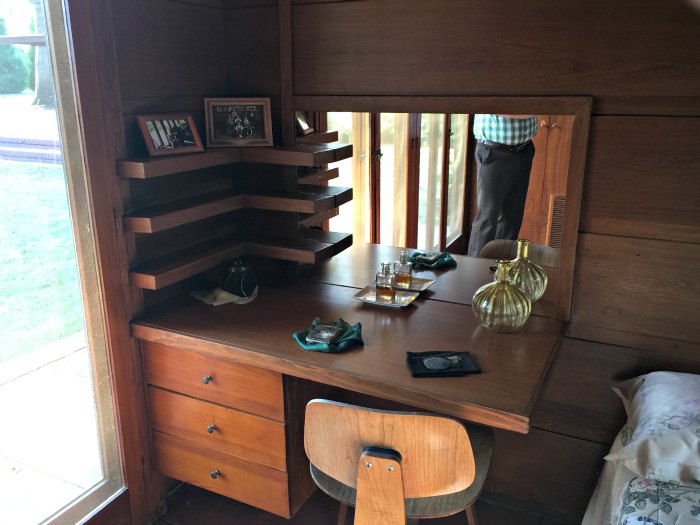 Vanity in the Master Bedroom of the Rosenbaum House - A Frank Lloyd Wright Usonian House