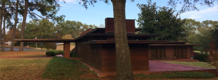 Side View of Rosenbaum House, Original 1939 Frank Lloyd Wright Usonian House