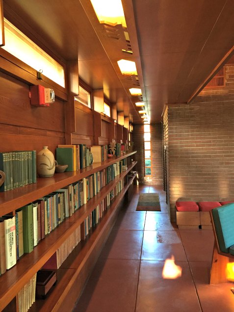 View from the study of the Rosenbaum House, A Frank Lloyd Wrigth Usonian house