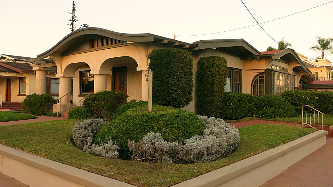 This is a Craftsman style home with a strong Mission aesthetic