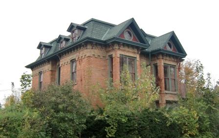 Second Empire House with  brick siding - Hillsdale, MI