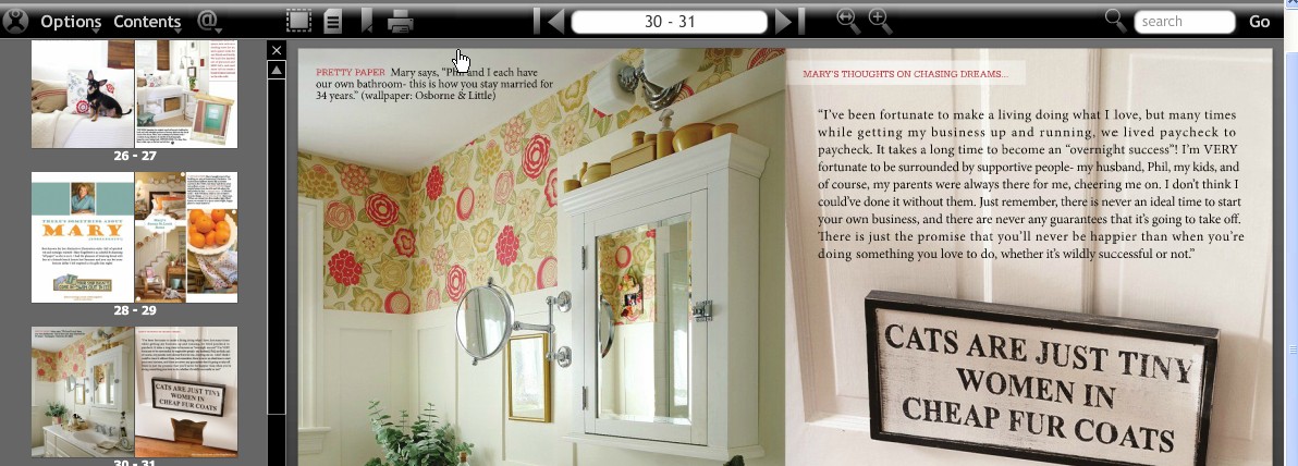 A snippet from The Lettered Cottage magazine